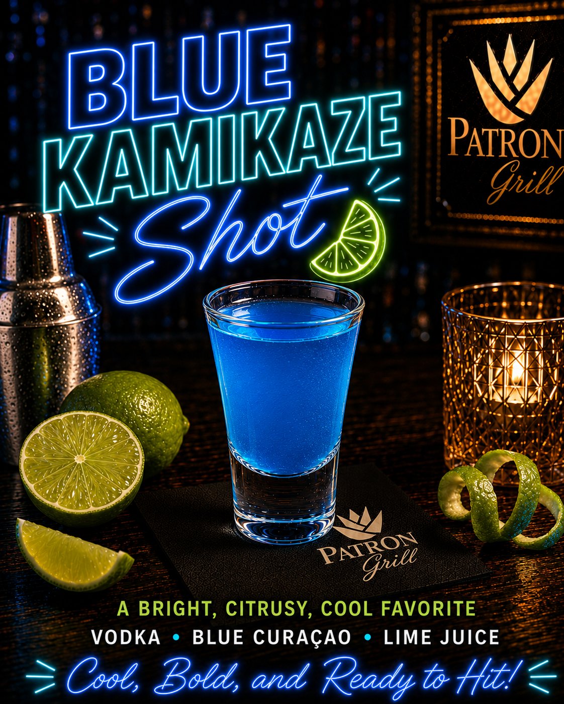 Blue Kamikaze Shot