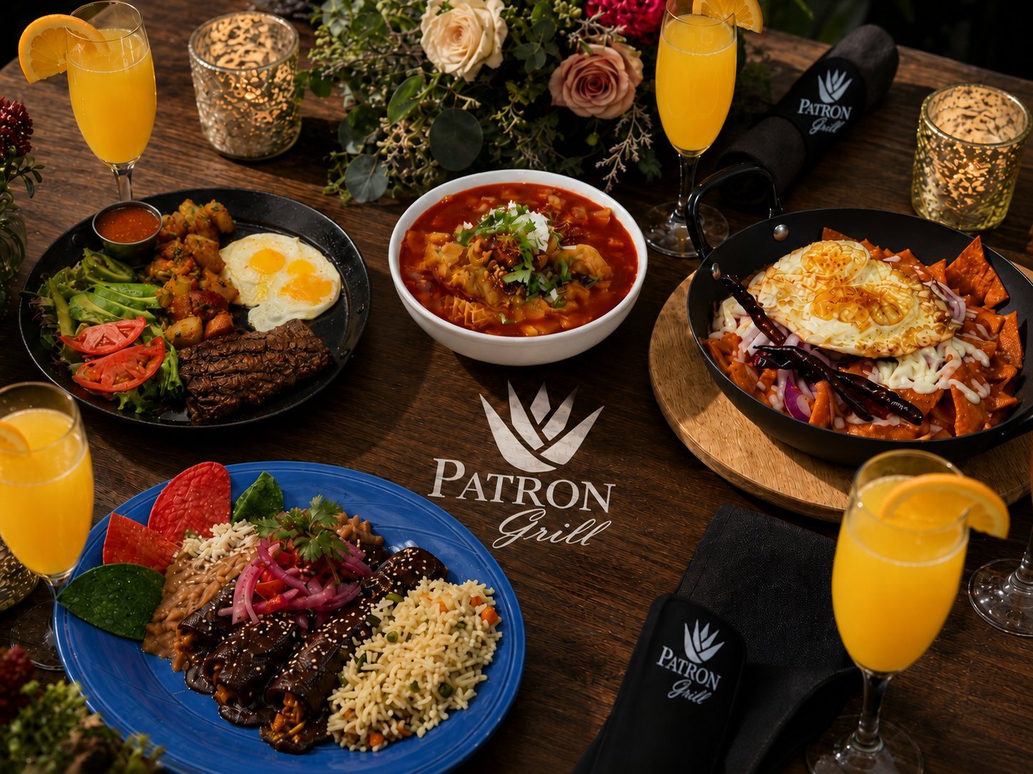 Patrón Grill brunch — birria, mimosas & cocktails